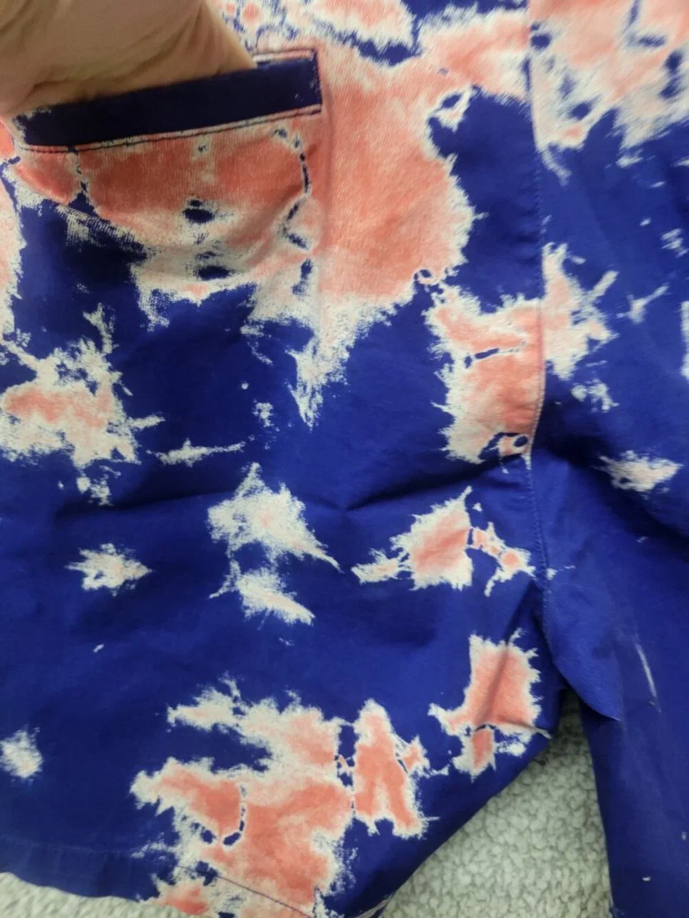 Dockers Men’s Blue & Coral Tie-Dye Chino Shorts